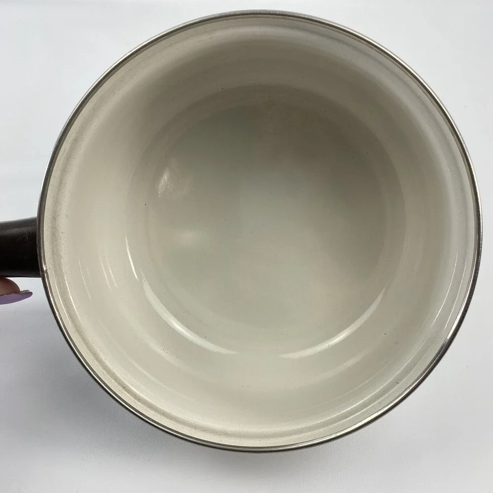 Saucepan 1.5 Quart With Lid Crowning Fashion Spring Bouquet Pattern Vintage Flaw